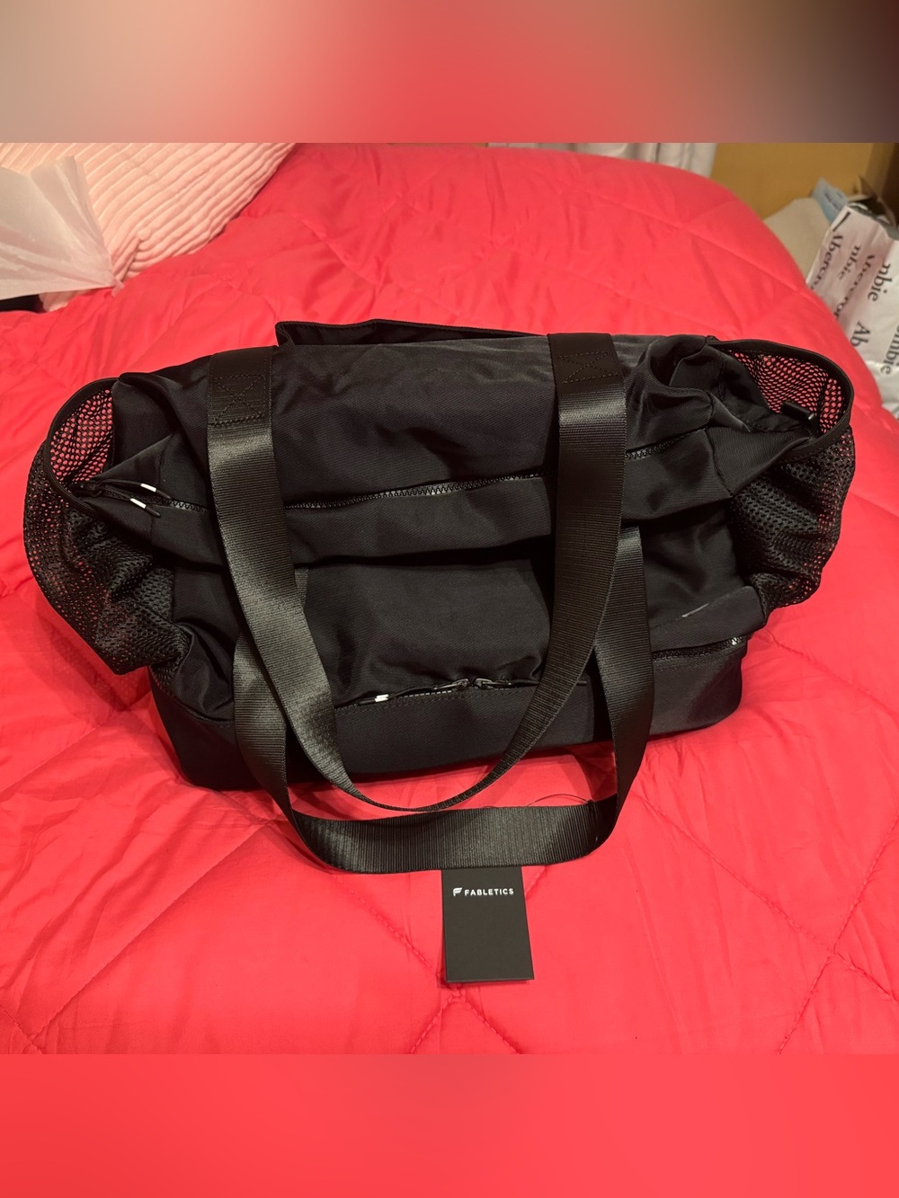 Fabletics Black Men’s Duffel with Shoulder Straps